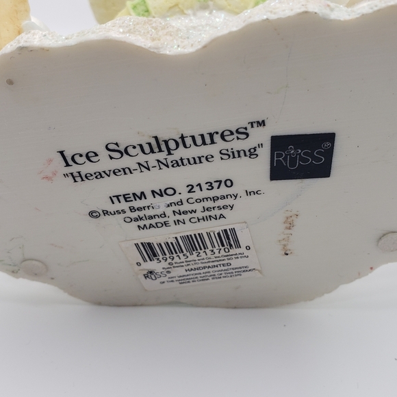 Russ Berries Comp Ice Sculptures #21370 "Heaven-N-Nature Sing" Snowman Penguins - Picture 8 of 10